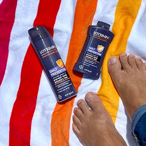 Lotrimin Athlete's Foot Daily Prevention Medicated Foot Powder Bottle, 3 Ounce