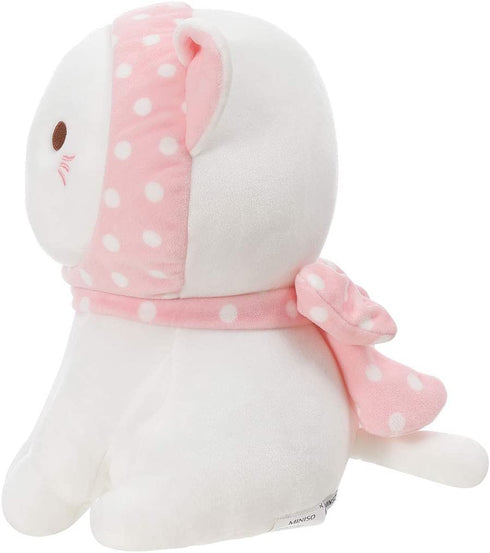 MINISO Kitten Plush Toy Cute Cat Plushies Stuffed Animal Doll Gift Pillow for Boy Girl 10" - Bowknot