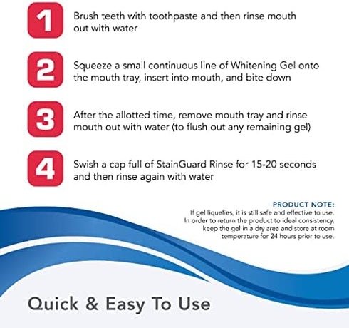 Plus White Premier Whitening System - 5 Minute Speed Whitening Gel, Comfort Fit Mouth Tray & StainGuard Post Rinse - Effective At-Home Teeth Whitening - Professional Teeth Whitening w/ Dentist Approved Ingredient (2 oz Tube, Mouth Tray and 4 oz Post Rinse