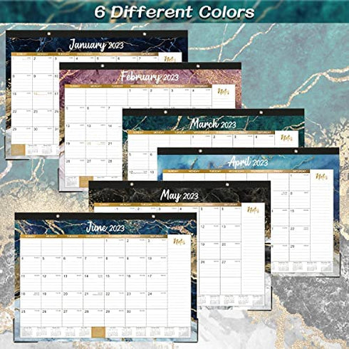 2023 Desk Calendar – 12 Months Large Monthly Desk Calendar 2023, 17" x 12", Jan 2023 – Dec 2023, Desk Pad, Ruled Blocks, To-do List & Notes, Tear Off, Best Desk/Wall Calendar, Gorgeous Marble Designs