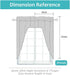 Rama Rose Breathable Rustic Kitchen Swag Curtain Valances, Rod Pocket Burlap Valences, Soft Farmhouse Window Decor for Cafe, Living Room(2 Panels, Each Panel 36" W x 63" L, Charcoal)