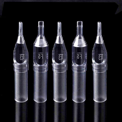 Disposable Tattoo Tips, Tazay 100pcs Assorted Size Tattoo Tips Tubes 3RL 5RL 7RL 9RL 11RL 5MG 7MG 9MG 11MG 13MG for Tattoo Needles Round Diamond Flat/Magnum Sterilize Tips Grips Tattoo Supplies