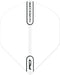 RED DRAGON Hardcore White Extra Thick Standard Dart Flights - 5 Sets Per Pack (15 Dart Flights in Total)