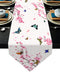 Japanese Sakura Cherry Blossom Table Runner 13x70 Inch Pink Floral Butterfly Table Runners Dresser Scarves for Kitchen Coffee Table Dresser Holiday Party Wedding Farmhouse Table Decor