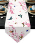 Japanese Sakura Cherry Blossom Table Runner 13x70 Inch Pink Floral Butterfly Table Runners Dresser Scarves for Kitchen Coffee Table Dresser Holiday Party Wedding Farmhouse Table Decor
