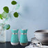 Salt and Pepper Shakers Set Glass Salt & Pepper Dispense for Sea Salt, Black Pepper, Spices-Stylish Pioneer Kitchen Gift for Women Mom Family - Teal