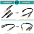 KINGTOP 2 Pack 3.5mm Combo Audio Adapter Cable for PS4,PS5,Xbox One,Tablet,Mobile Phone,PC Gaming Headsets and New Version Laptop
