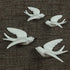 HomArt Smalll White Ceramic Sparrow Figurines. Pair of 2