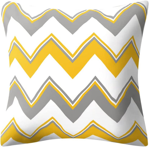 Drmstow Yellow Pillow Covers 18x18 Set of 4 Modern Decorative Geometric Outdoor Sofa Throw Pillow Cushion Covers Case for Couch Living Room Bedroom Patio Furniture Indoors Home Decor