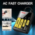 18650 Battery Charger Universal Smart 18650 Charger with LED Indicator for 3.7V Lithium ion Battery 18650 21700 26650 18500 16650 14500 Rechargeable Batteries (4 Bay)