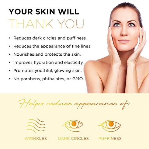 AZURE Vitamin C Brightening Under Eye Pads - Anti Aging, Lifting & Moisturizing Eye Mask Patches - Reduces Fine Lines, Wrinkles, Dark Circles & Puffiness - Skin Care Made in Korea - 5 Pairs