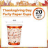 Gatherfun Thanksgiving Party Supplies Maple Leaves Disposable Paper Cups for Thanksgiving Dinner Party Fall Party Decorations , 9OZ 20 Pack
