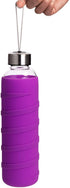 Ferexer Sports Glass Water Bottle with Silicone Sleeve 16 oz / 32 oz