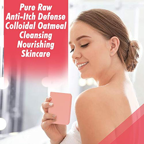 Natural Instant Itch Relief Soap Bar - Calming Calamine Soap for Itchy Skin, Bug Insect Mosquito or Ant Bite, Eczema, Poison Ivy Rash, Chicken Pox - Pure Raw Anti-Itch Defense Cleansing Skincare