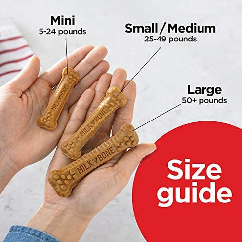 Milk-Bone Brushing Chews Daily Dental Dog Treats, Small/Medium Treats, 7.1 Ounce Pouch