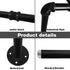 ERYTLLY 2 Bases Wall Mount Clothes Rack Industrial Pipe Clothes Rack On Wall Hanging Rod Laundry Room Hanging Rod Detachable Wall Mounted Iron Garment Bar for Bathroom, Room, Living Room, office Use