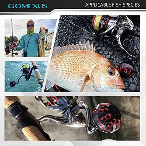 GOMEXUS Power Knob Compatible for Shimano Vanford Stradic CI4+ 1000-4000 Daiwa Fuego LT 2500-4000 Ballistic LT Direct Spinning Reel Handle Knob 38mm
