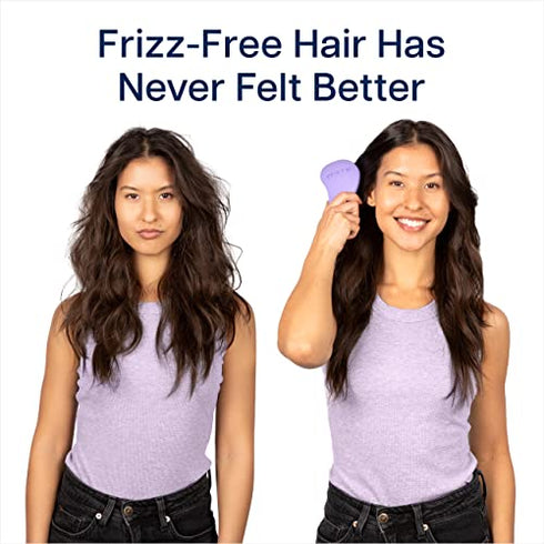 Crave Naturals Glide Thru Detangling Hair Brush for Adults & Kids Hair - Detangler Brush for Natural, Curly, Straight, Wet or Dry Hair - Hairbrush for Men & Women - 1 Pack - Purple