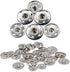 50 Sets Sew-on Snap Buttons, Metal Snaps Fasteners Press Studs Buttons for Sewing Clothing, 3/4" 19mm(Silver)