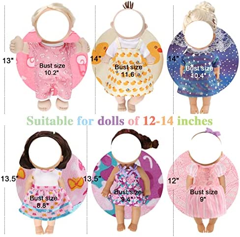 Girl Doll Clothes and Accessories 12 Sets Doll Clothes for 12 Inch Dolls Alive-Baby Doll Clothes Dress Pajamas Swimsuits Lovely Baby Doll Outfits Accessories for Christmas Birthday for Little Girl