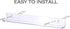 Sooyee 4 Pack 15 Inch Acrylic Invisible Kids Floating Bookshelf for Kids Room,Modern Picture Ledge Display Toy Storage Wall Shelf,Clear (4 Pack)