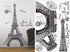 RoomMates RMK1576GM Paris Eiffel Tower Peel and Stick Wall Decal 55.75 inch x 32.5 inch