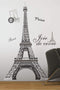 RoomMates RMK1576GM Paris Eiffel Tower Peel and Stick Wall Decal 55.75 inch x 32.5 inch