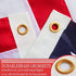 American Flags for Outside 3x5 USA Flag 100% Made In USA Embroidered Stars Heavy Duty US Flag Banner for High Winds Sewn Stripes Oxford Cloth Header with 4 Rows Stitched Edge