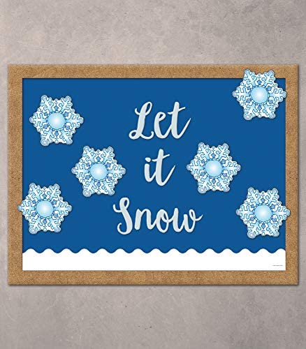 Carson Dellosa Snowflakes Cutouts, 36 Winter Cutouts for Bulletin Board and Classroom Décor, Snowflakes Classroom Cut-Outs, Seasonal Cutouts for Classroom Bulletin Board Decorations
