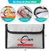 2PACK 8"x 5" Fireproof Money Bag,Small Fireproof Bag,Fireproof Wallet Bag, Non-Itchy Silicone Coated Fire & Water Resistant Safe Bag. Fireproof Safe Storage for Money,Keys,Jewelry and Passport