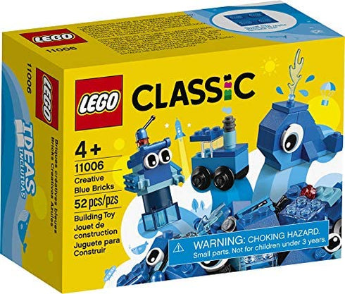 LEGO Classic Creative Blue Bricks 11006 Kids’ Building Toy Starter Set with Blue Bricks to Inspire Imaginative Play (52 Pieces)