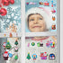 8 Sheet Christmas Stickers for Kids - 3D Self-Adhesive Holiday Stickers with Santa Snowman Xmas Tree Reindeer Hats Design for Gifts Wrapping Scrapbook DIY Crafts Decorations