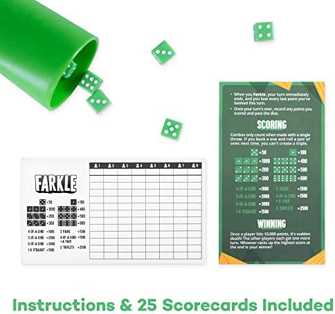 Farkle: The Family Dice Game | Fun Dice Game for Game Nights | 1 Cup & Dice | 1 Player Game Only