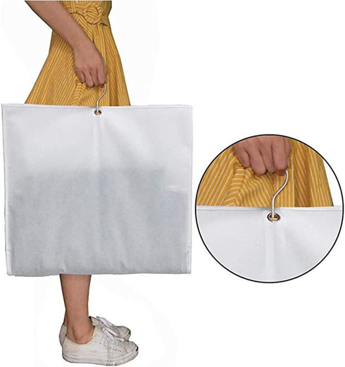 Wedding Dress Cover 50inch for Hanging Clothes, Gusseted Closet Storage Costume Dance Garment Bag with 3 Clear Zipper Pockets, Breathable Travel & Competition Protector for Suit Coat Jacket Sweater
