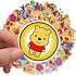 Winnie The Pooh Sticker Pack Waterproof Vinyl Stickers for Water Bottles Skateboard Stickers for Teens Laptop Stickers Motorcycle, Bicycle, Graffiti Patches Decal 50 Pcs