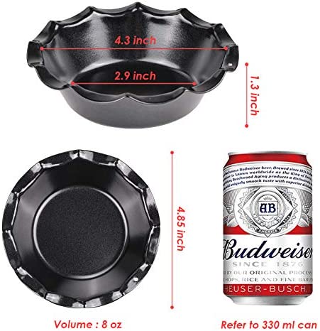 Webake Mini Pie Pan Set of 4, Nonstick 5 Inch Pie Plate Baking Dish with Ruffled Edge, Individual Round Bakeware Pie Tins for Toaster Oven Air Fryer Insta Pot