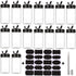16 Pack 7oz Clear Plastic Spice Jars Storage Container Bottle Containers with Black Cap Perfect for Storing Spice,Herbs and Powders(Provide chalkboard labels,Chalk Marker)
