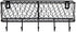 MyGift Wall Mounted Farmhouse Matte Black Chicken Wire Metal Entryway Mail Holder Letter Organizer Storage Basket with 5 Key Hooks