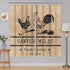 Rooster Kitchen Curtains, Farmhouse Miller Farm Aniaml Chicken Window Curtain Panel, Country Farmhouse Style Curtains for Living Room Bedroom (55X39)