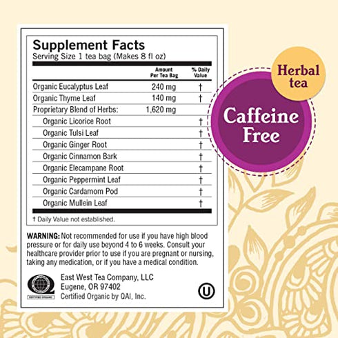 Yogi Tea - Breathe Deep (4 Pack) - Supports Respiratory Health with Eucalyptus, Thyme, and Mullein Leaves - Caffeine Free - 64 Organic Herbal Tea Bags