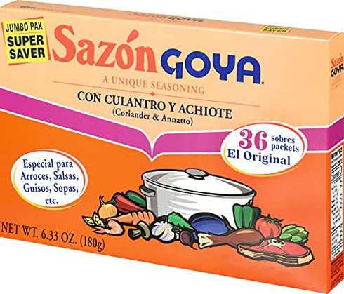 Goya Foods Sazón Seasoning with Coriander & Annatto, 6.33 Ounce (Pack of 1)