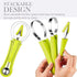 Suuker Melon Baller Scoop Set,Professional 4 In 1 Stainless Steel Watermelon Cutter Fruit Carving Tools Set,Fruit Scooper Seed Remover Watermelon Knife for Dig Pulp Separator Fruit Slicer?Green?