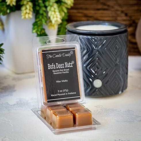 The Candle Daddy Bofa Deez Nutz- Funny Banana Nut Bread Scented Melts- Maximum Scent Wax Cubes/Melts- 1 Pack -2 Ounces- 6 Cubes