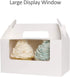 Yotruth White Cupcake Box 2 Holders?50Packs?,6.2 x 3.5 x 3.5 inch, Cupcake Carrier with Insert and Display Window Goodies Favor Candy Treat Boxs Muffin Carry Container