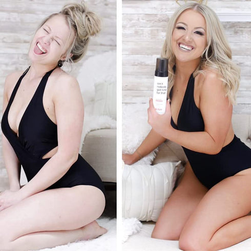 b.tan Pre-Shower Self Tanner Mousse | Ain't Nobody Got Time for That - Get Golden In Just 9 Minutes, Fast, 1 Hour Sunless Tanner Mousse, No Fake Tan Smell, No Added Nasties, Vegan, Cruelty Free, 6.7 Fl Oz