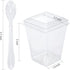 50Pack 5oz Plastic Dessert Cups with Lids Parfait Cups with Lids Appetizer Cups for Party Mini Dessert Cups with Spoons Clear Plastic Cups with Lids Pudding Fruit Ice Cream Cups