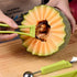 Suuker Melon Baller Scoop Set,Professional 4 In 1 Stainless Steel Watermelon Cutter Fruit Carving Tools Set,Fruit Scooper Seed Remover Watermelon Knife for Dig Pulp Separator Fruit Slicer?Green?