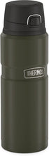 THERMOS Stainless King Vacuum-Insulated Drink Bottle, 24 Ounce, Matte Green