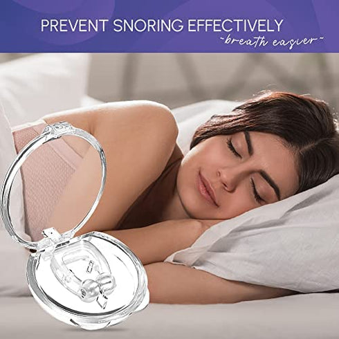 Anti Snoring Devices - Svevno Anti Snoring Nose Clip - Silicone Magnetic Snore Stopper, Provide Effective Snoring Solution - Comfortable and Effective to Stop Snoring (6 PCS), White