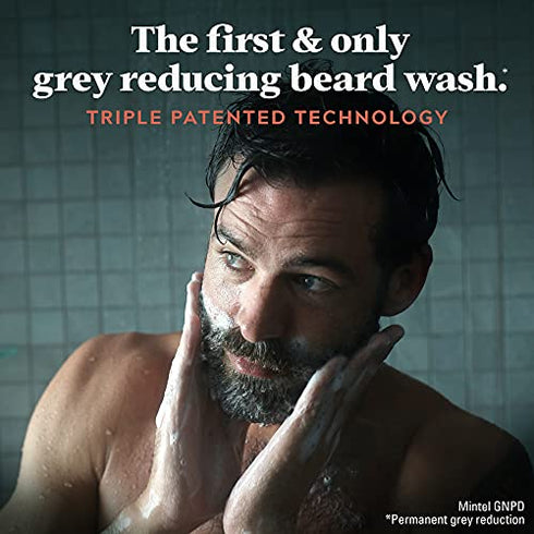 Just For Men Control GX Grey Reducing Beard Wash Shampoo, Gradually Colors Mustache and Beard, Leaves Facial Hair Softer and Fuller, 4 Fl Oz - Pack of 1